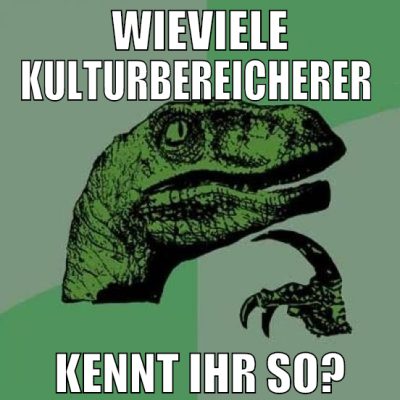 wieviele kulturbereicherer  kennt ihr so?