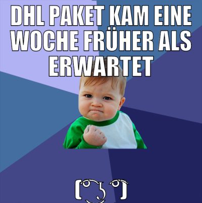 DHL paket kam eine woche früher als erwartet (͡° ͜