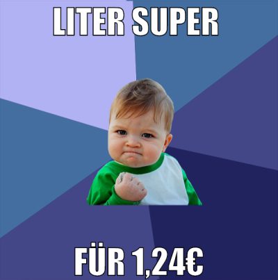 liter super  für 1,24€