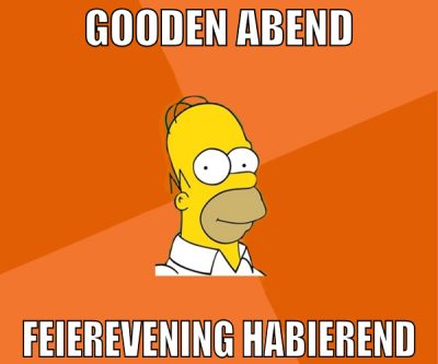 gooden abend feierevening habierend