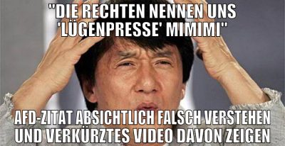 "DIE RECHTEN NENNEN UNS 'LÜGENPRESSE' MIMIMI" AFD-