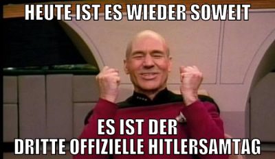 heute ist es wieder soweit es ist der dritte offiz
