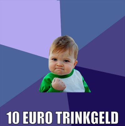 10 euro trinkgeld