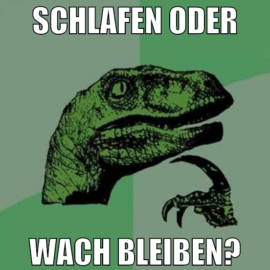 Schlafen oder wach bleiben?