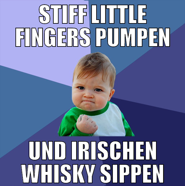 Stiff Little Fingers pumpen und irischen whisky si