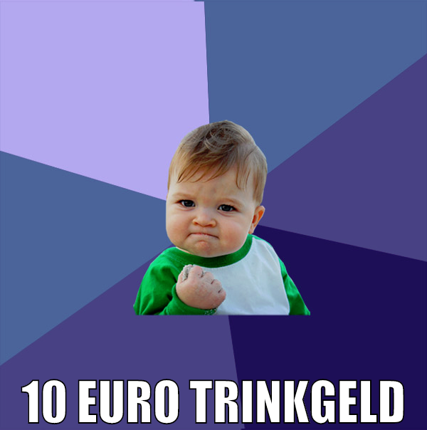 10 euro trinkgeld