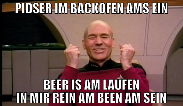 pidser im backofen ams ein beer is am laufen in mi