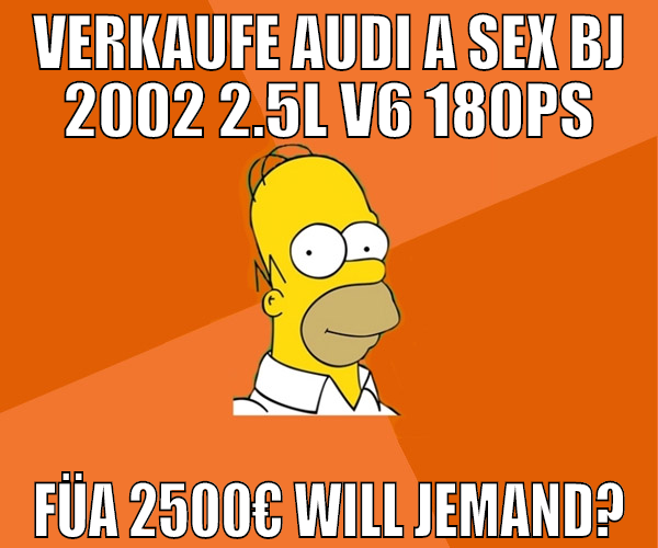 verkaufe audi a sex bj 2002 2.5l v6 180ps füa 2500