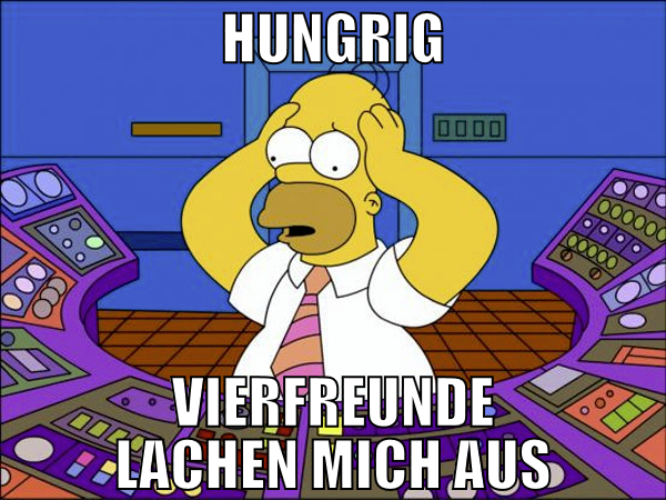 hungrig vierfreunde lachen mich aus