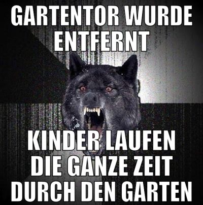 gartentor wurde entfernt kinder laufen die ganze z