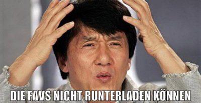 die favs nicht runterladen können