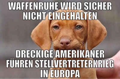 Waffenruhe wird sicher nicht eingehalten dreckige