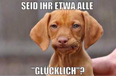 seid ihr etwa alle  "glücklich"?
