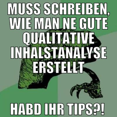 muss schreiben, wie man ne gute qualitative inhals