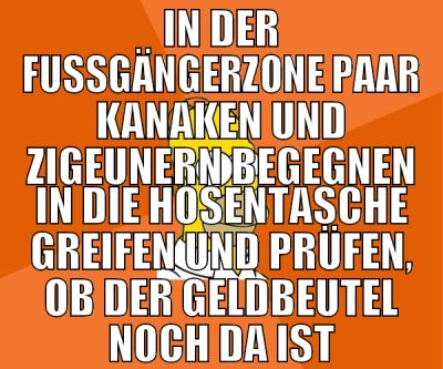 in der fußgängerzone paar kanaken und zigeunern be