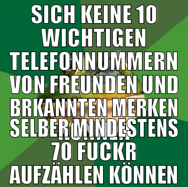 sich keine 10 wichtigen telefonnummern von freunde