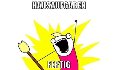 hausaufgaben fertig