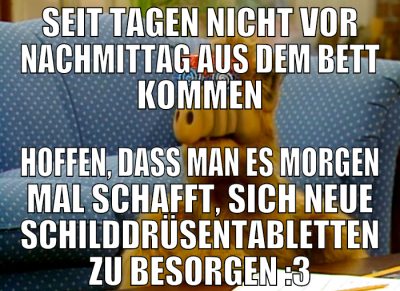 seit tagen nicht vor nachmittag aus dem bett komme