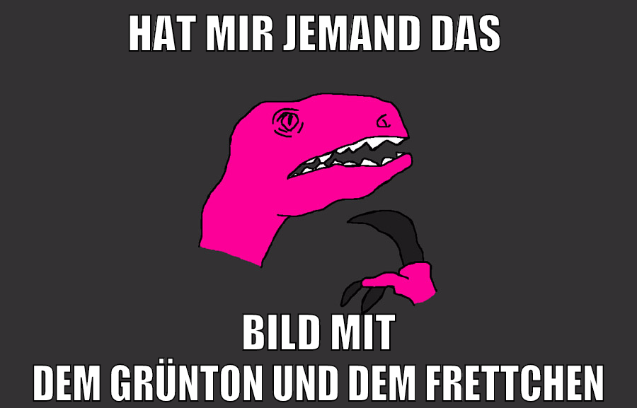 hat mir jemand das bild mit dem grünton und dem frettchen