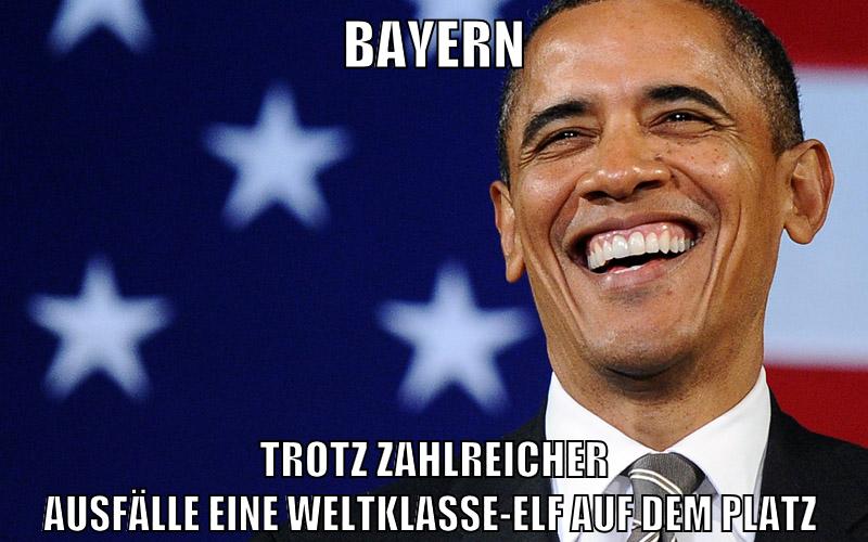 Bayern trotz zahlreicher ausfälle eine weltklasse-elf auf dem platz
