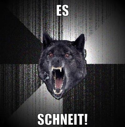 es schneit!