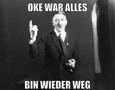 oke war alles bin wieder weg