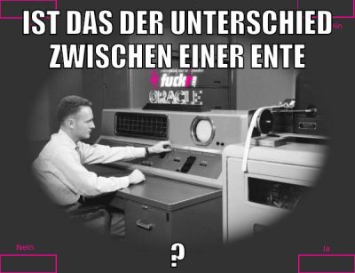 ist das der unterschied zwischen einer ente ?