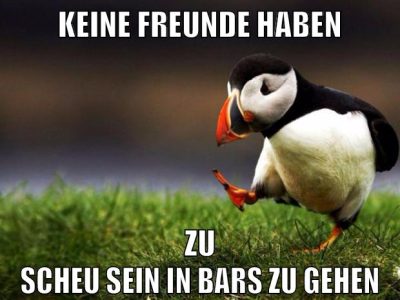 keine freunde haben zu scheu sein in bars zu gehen