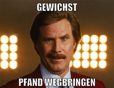 gewichst pfand wegbringen