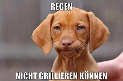 Regen nicht grillieren können