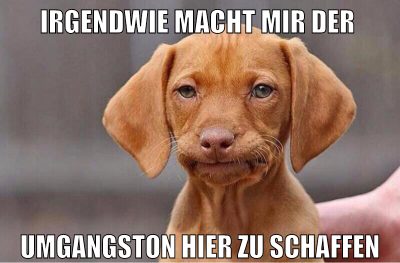 Irgendwie macht mir der Umgangston hier zu schaffen