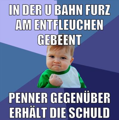 In der u Bahn furz am entfleuchen gebeent penner gegenüber erhält die schuld