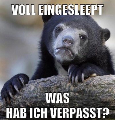 voll eingesleept was hab ich verpasst?