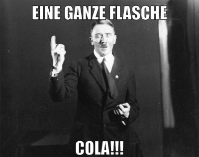 Eine ganze Flasche Cola!!!
