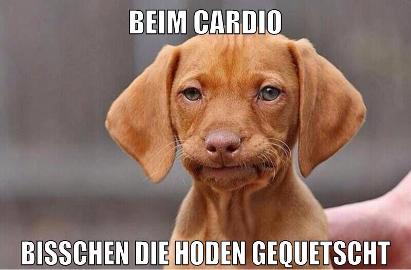 beim cardio bisschen die hoden gequetscht