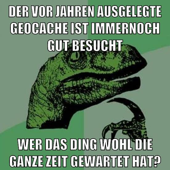 der vor jahren ausgelegte geocache ist immernoch gut besucht wer das ding wohl die ganze zeit gewartet hat?