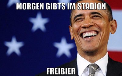 morgen gibts im stadion freibier