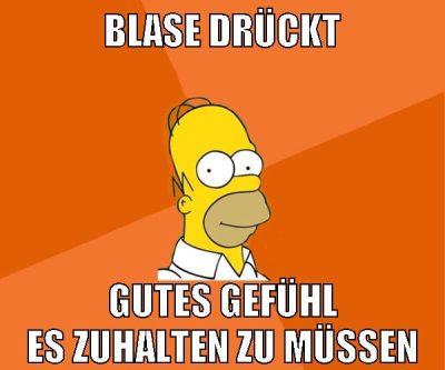 blase drückt gutes gefühl es zuhalten zu müssen