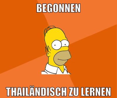 begonnen thailändisch zu lernen