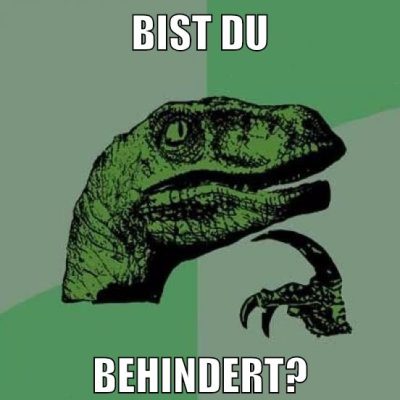bist du behindert?