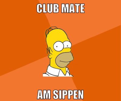 club mate am sippen