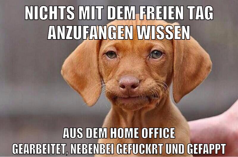 nichts mit dem freien tag anzufangen wissen aus dem home office gearbeitet, nebenbei gefuckrt und gefappt