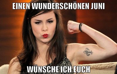 einen wunderschönen juni wünsche ich euch