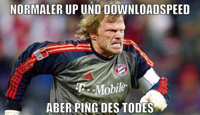 normaler up und downloadspeed aber ping des todes