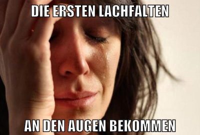die ersten lachfalten an den augen bekommen