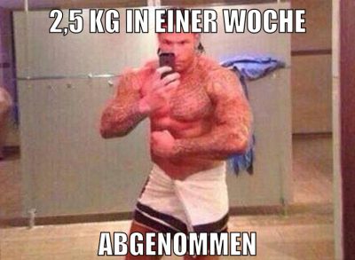 2,5 KG in einer woche abgenommen