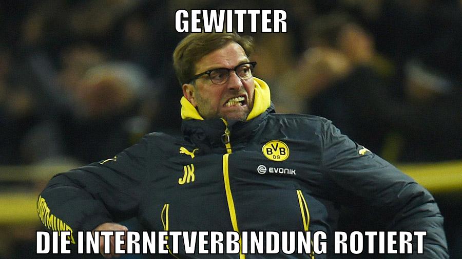 gewitter die internetverbindung rotiert