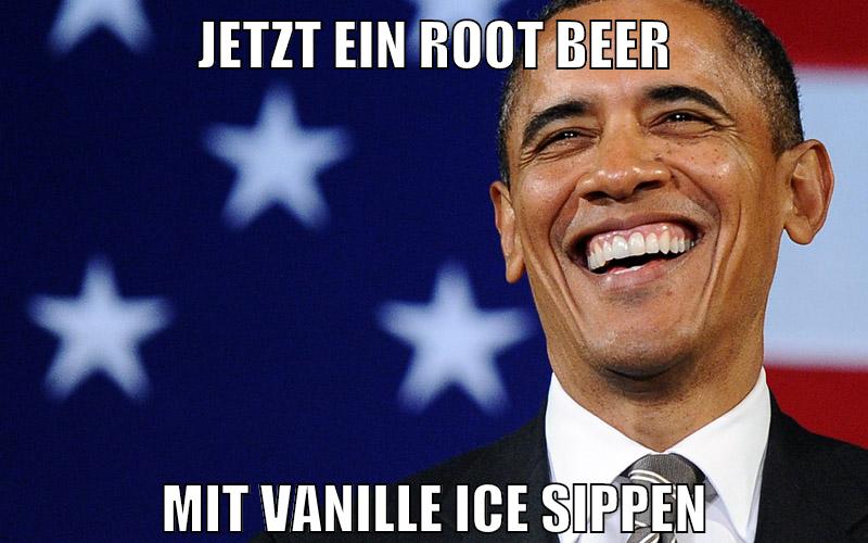 Jetzt ein Root Beer mit Vanille Ice sippen