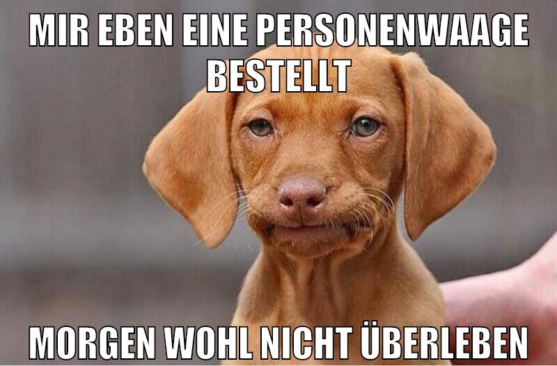 Mir eben eine Personenwaage bestellt Morgen wohl nicht überleben