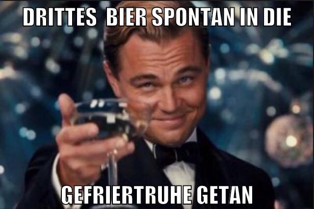 drittes  bier spontan in die gefriertruhe getan